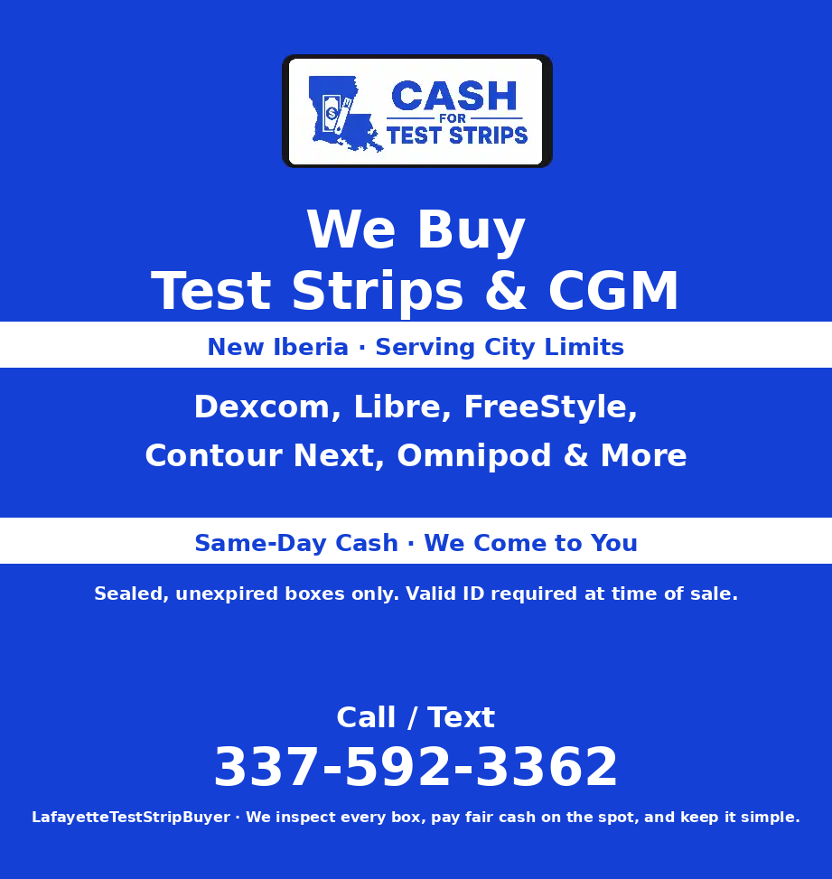 Sell Your Diabetic Test Strips in New Iberia, LA